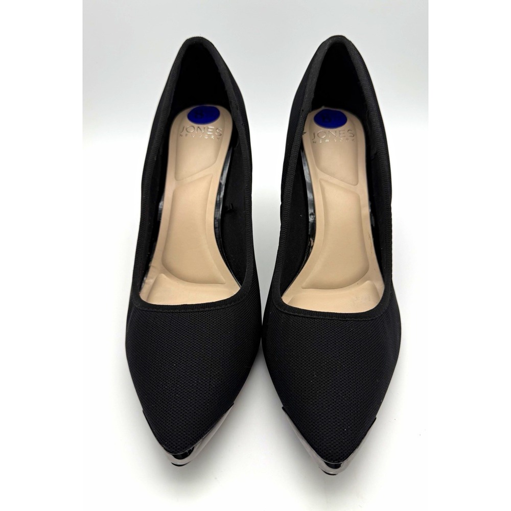 Jones New York Women's Black Pointed Toe Stiletto Pump Heels Slip On US 8.5